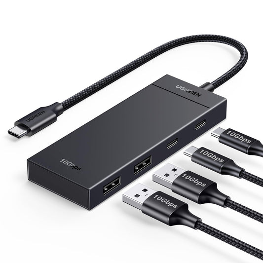 Hub USB C UGREEN 10Gbps Adaptador USB a Tipo C 4 Puertos Compatible MacBook iPad Pro Android iOS
