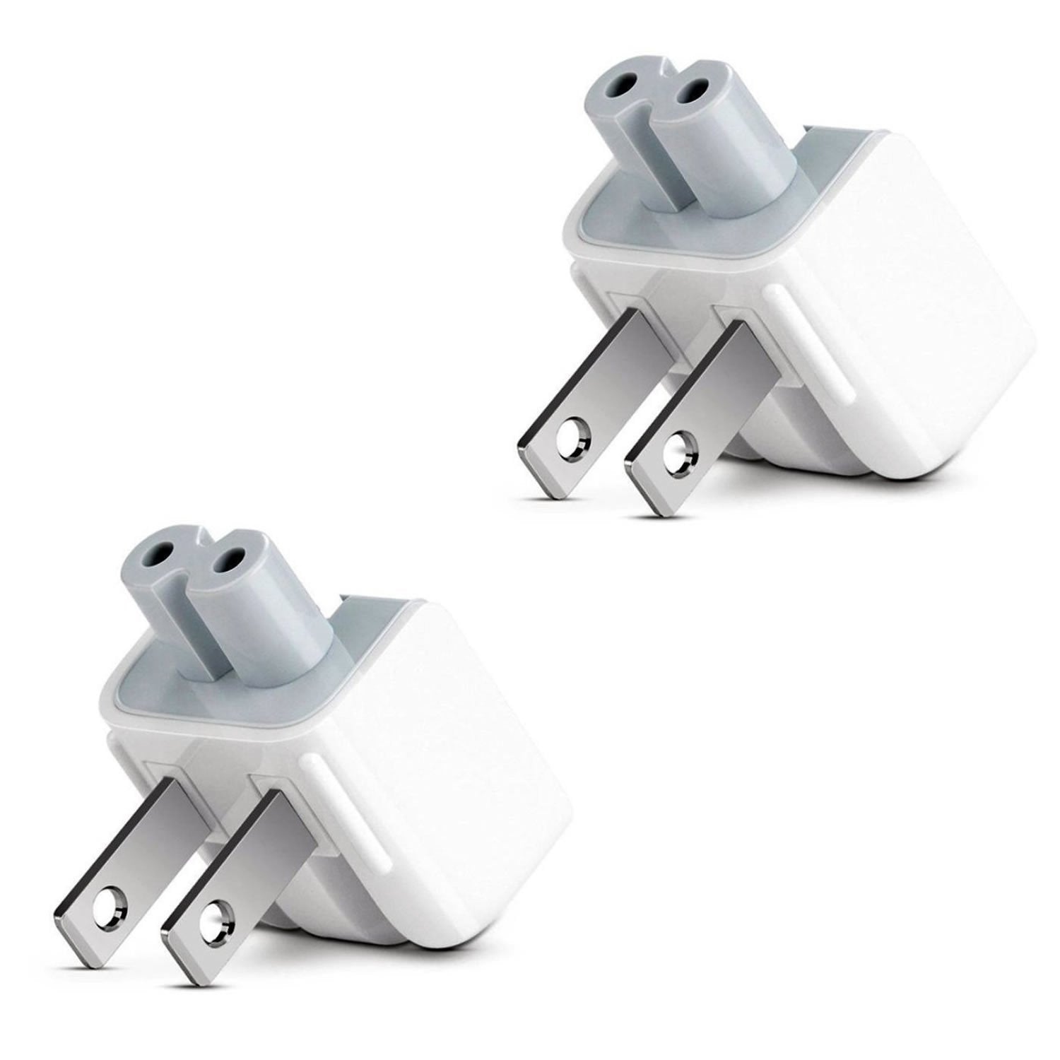 BEYEE Adaptador de corriente CA plegable de pared, cabeza de pato, enchufe estándar de EE. UU., compatible con MaBook Pro Air/Maci Book/teléfono/cápsula adaptador de corriente CA (paquete de 2)