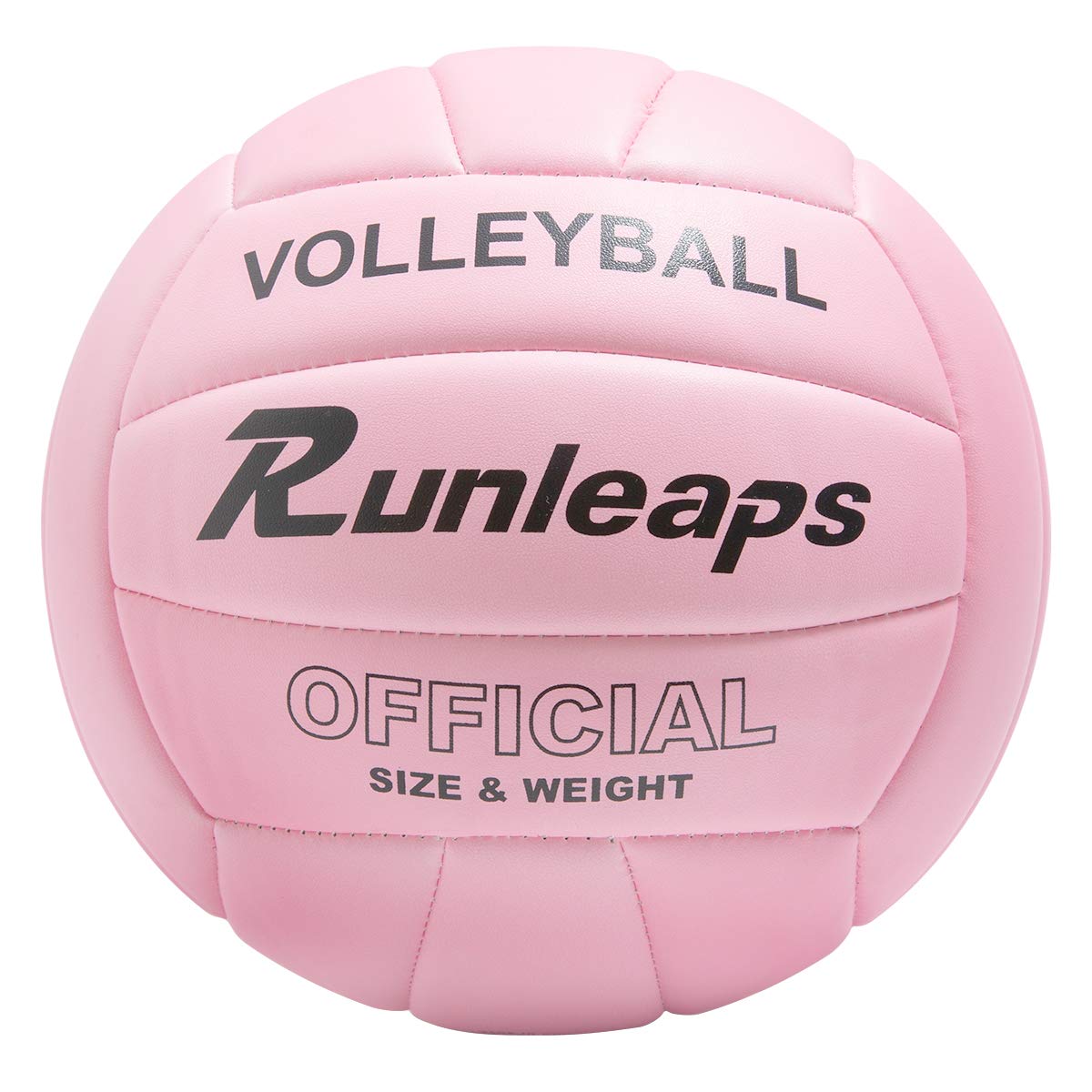 Runleaps - Voleibol impermeable para interiores y exteriores, para entrenamiento en el gimnasio (tamaño oficial 5, rosa)