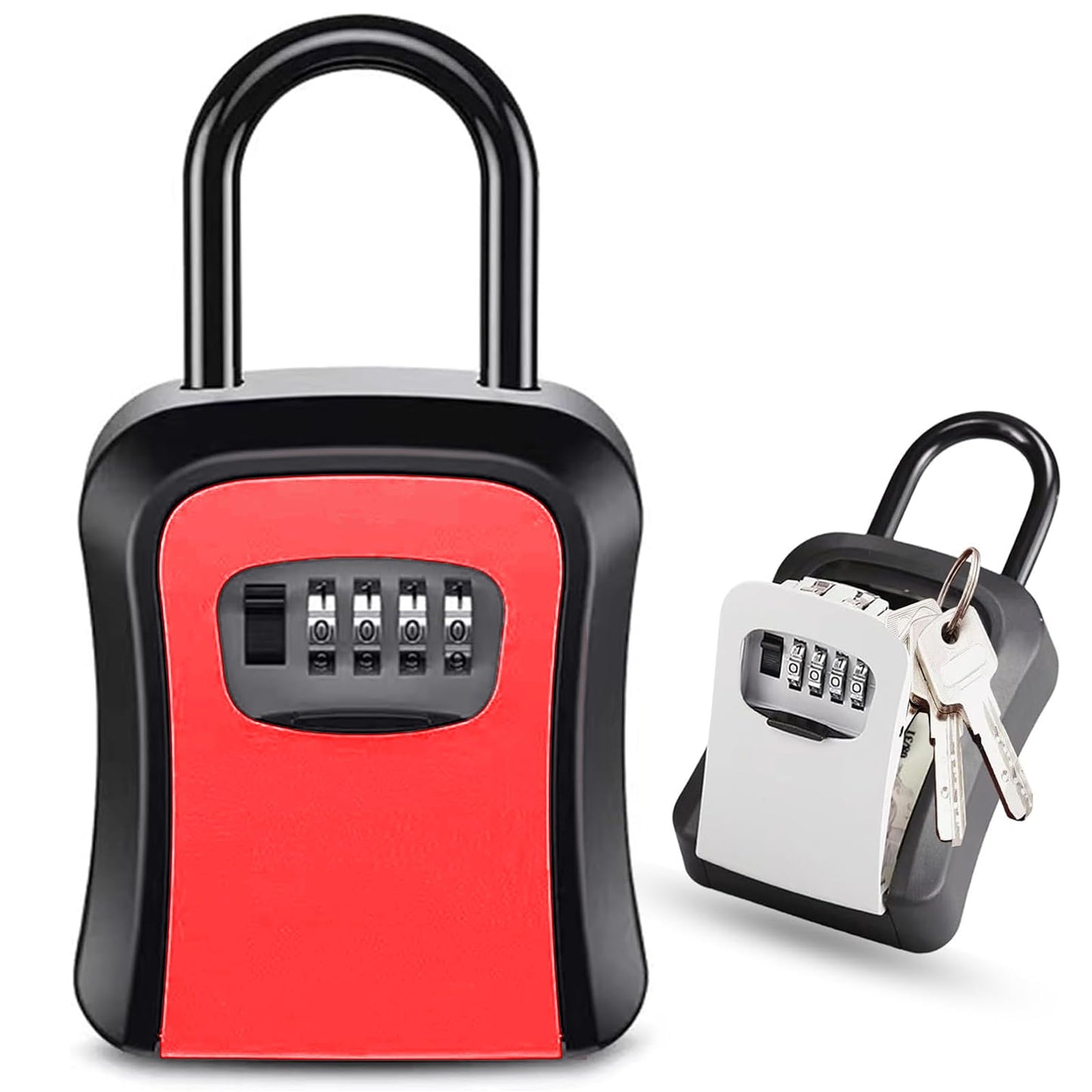 Caja Fuerte YEVDCVZX Roja Aleación con Candado de Combinación para Llaves