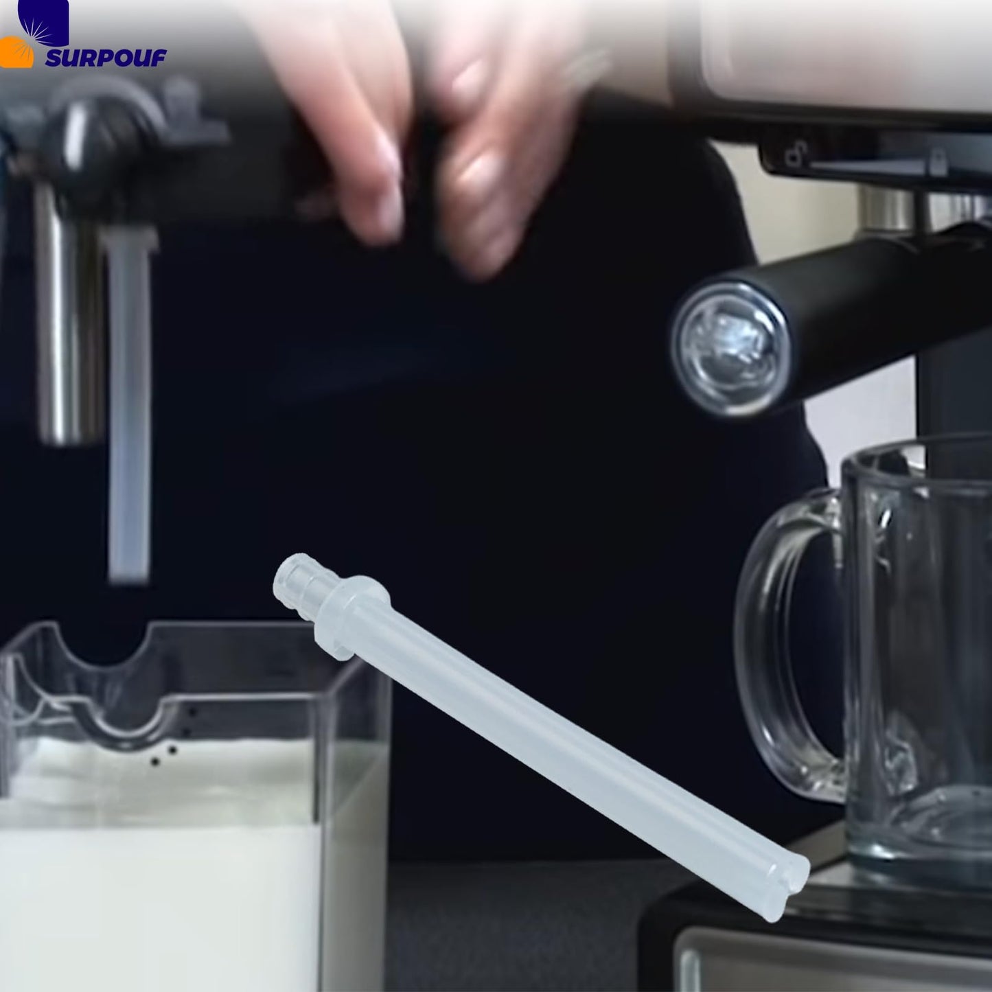 Tubo de Silicona Surpouf Compatible con Cafetera Espresso Mr.Coffee BVMC-ECMP1000