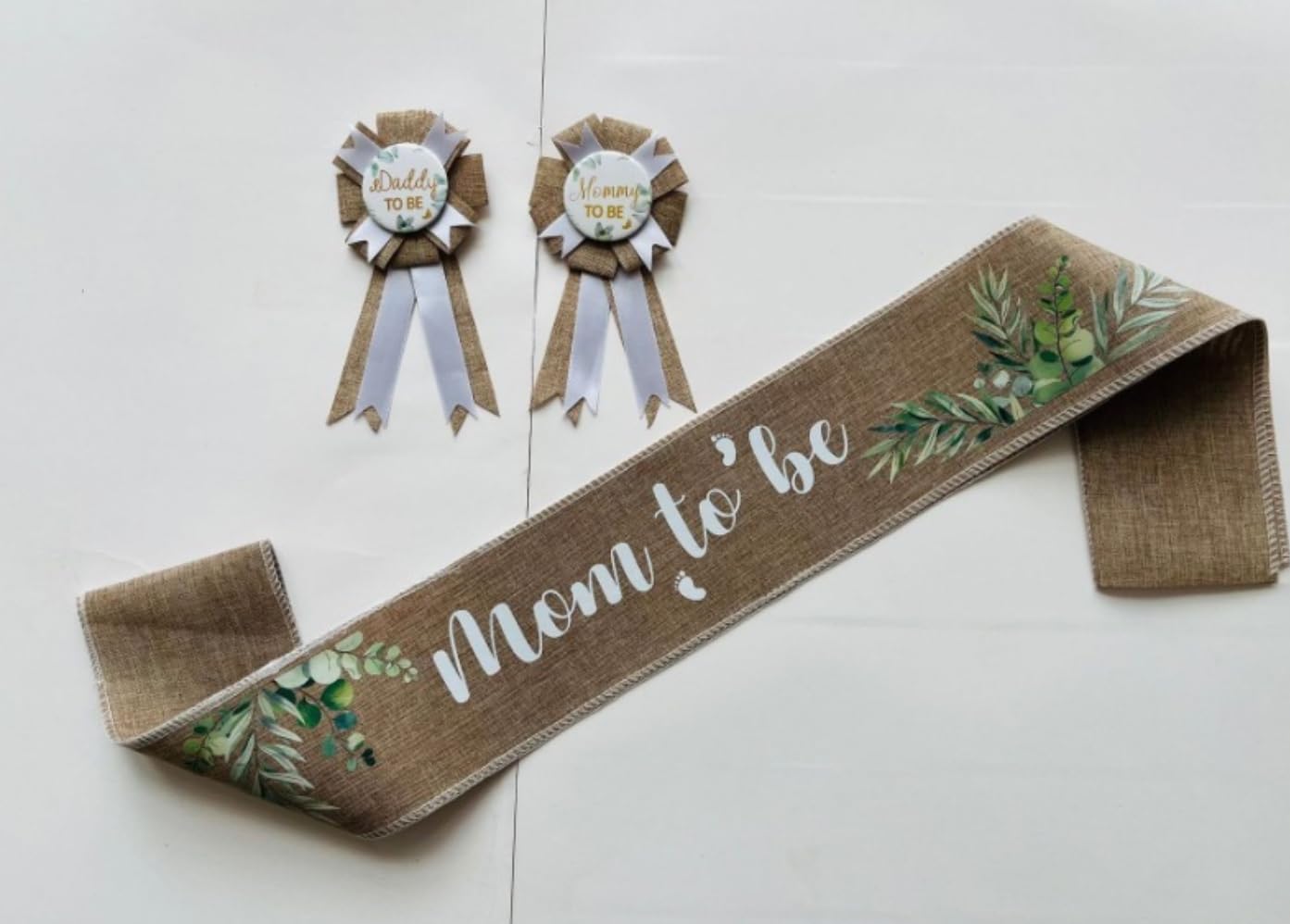 PATICARRY - Pin de placa de hojalata verde salvia para decoración de baby shower, decoración de revelación de género, regalo de mamá nueva para celebración del bebé