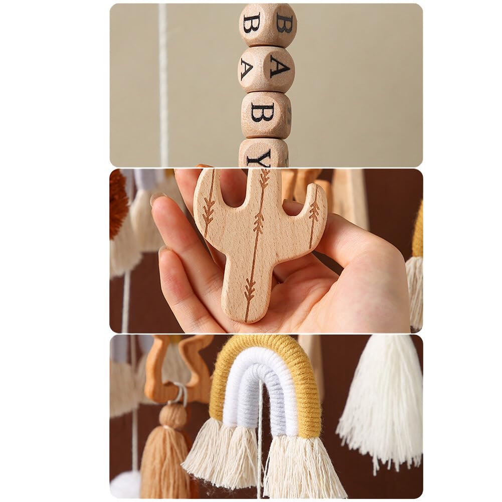 Lindo móvil para cuna con brazo móvil para cuna de bebé, soporte móvil para cuna de bebé, soporte móvil para cuna – Móvil neutro de género para decoración de guardería, accesorio móvil para cuna de bebé para decoración de guardería