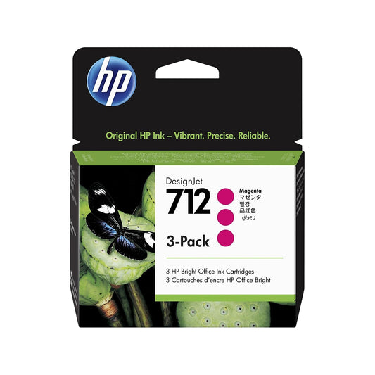 Cartuchos de Tinta HP Magenta Paquete de 3 Originales para Impresoras DesignJet