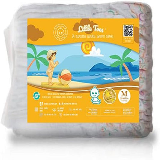 Pañales Desechables Little Toes Medianos para Bebé Paquete de 24