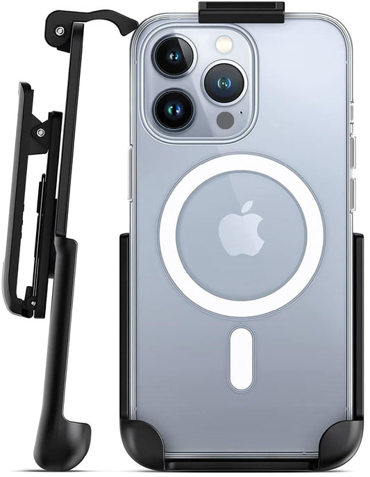 Funda para iPhone 15 Pro MAX Encased Transparente Magnética con Clip de Cinturón y Carcasa Antigolpes Compatible con MagSafe