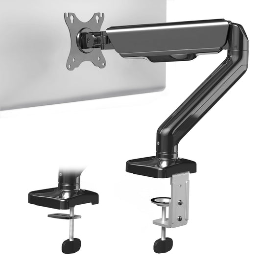 Soporte de Escritorio VIVO Negro con Resorte de Gas para Monitor Ajustable Universal de 17 a 32 Pulgadas
