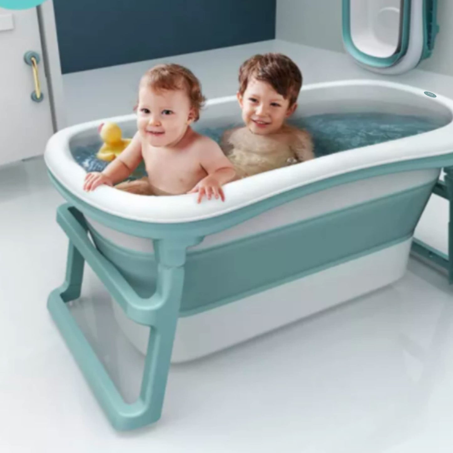 Bañera Plegable PAPU BABY Gris Grande para Niños y Adultos
