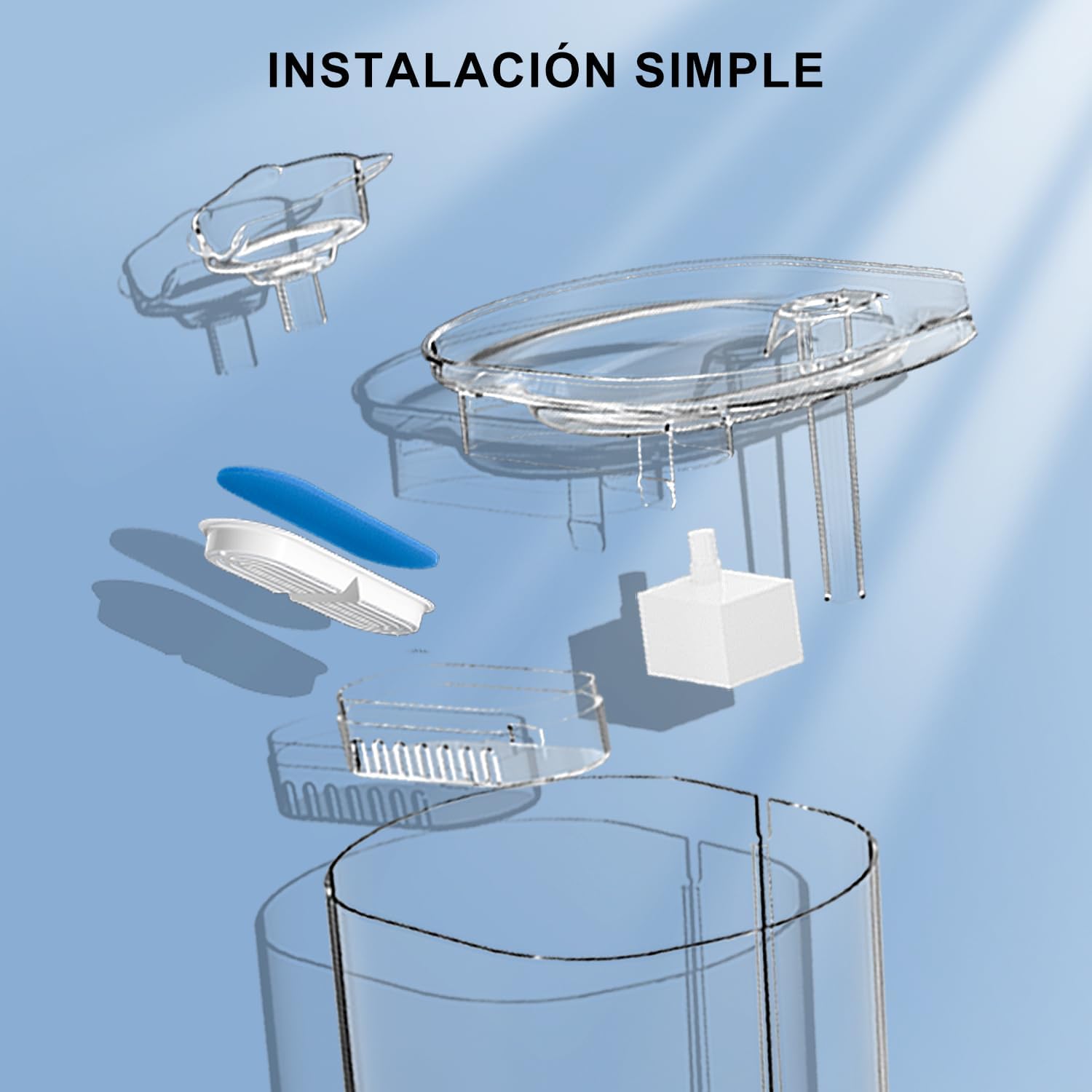 Filtros para Fuente de Gatos ESRAIN Resina y Carbón Activo 8 Piezas