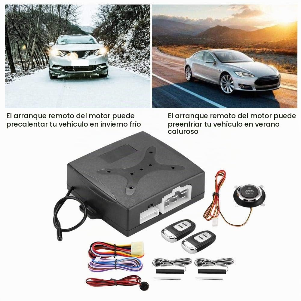 Sistema de Alarma para Automóvil Universal Encendido de Motor con Botón de Entrada sin Llave y Arrancador Remoto