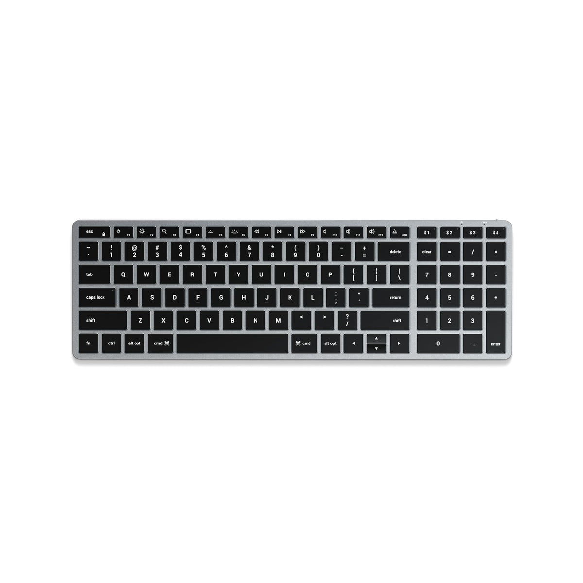 Teclado Bluetooth SATECHI Gris Espacial Retroiluminado Slim X2