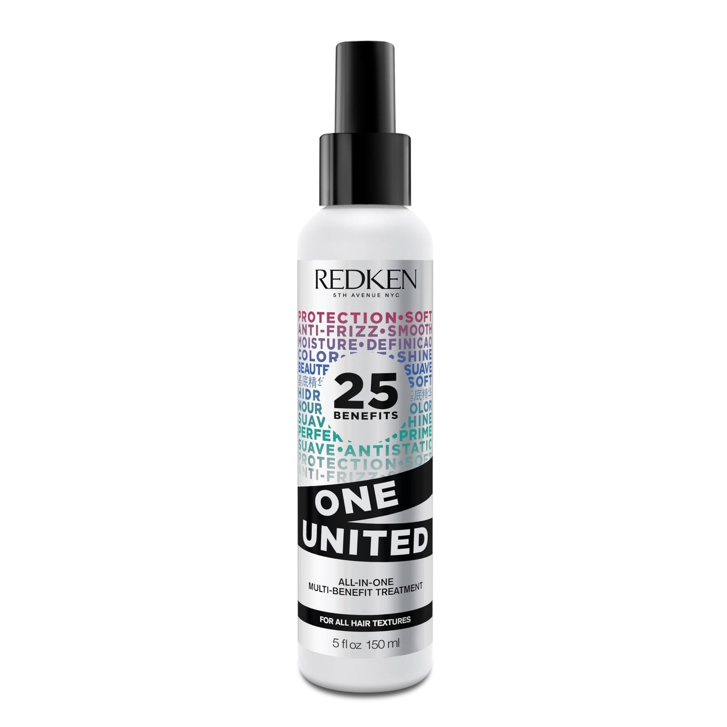 REDKEN - Tratamiento One United de Redken | Spray 25 beneficios en 1 con protección térmica para todo tipo de cabello |Repara, nutre, fortalece, previene el quiebre y proporciona manejabilidad | Ácido Láctico y Aceite de Coco | 150ml