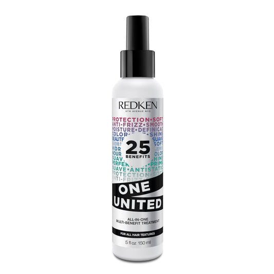 REDKEN - Tratamiento One United de Redken | Spray 25 beneficios en 1 con protección térmica para todo tipo de cabello |Repara, nutre, fortalece, previene el quiebre y proporciona manejabilidad | Ácido Láctico y Aceite de Coco | 150ml