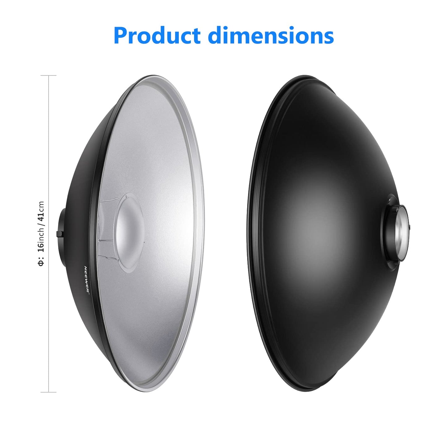 NEEWER 16"/41cm Aluminio Standard Reflector Beauty Dish