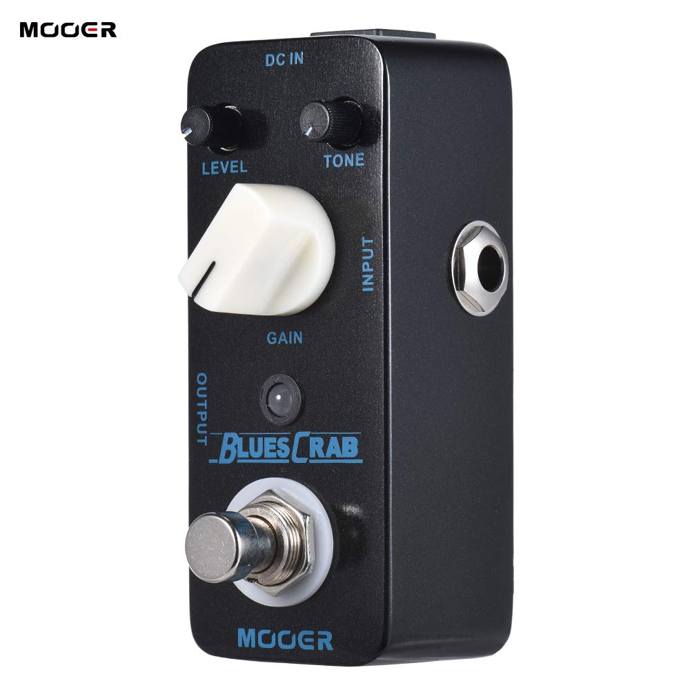 Pedal de Efectos Blues Crab Multicolor True Bypass Completamente Metálica para Guitarra