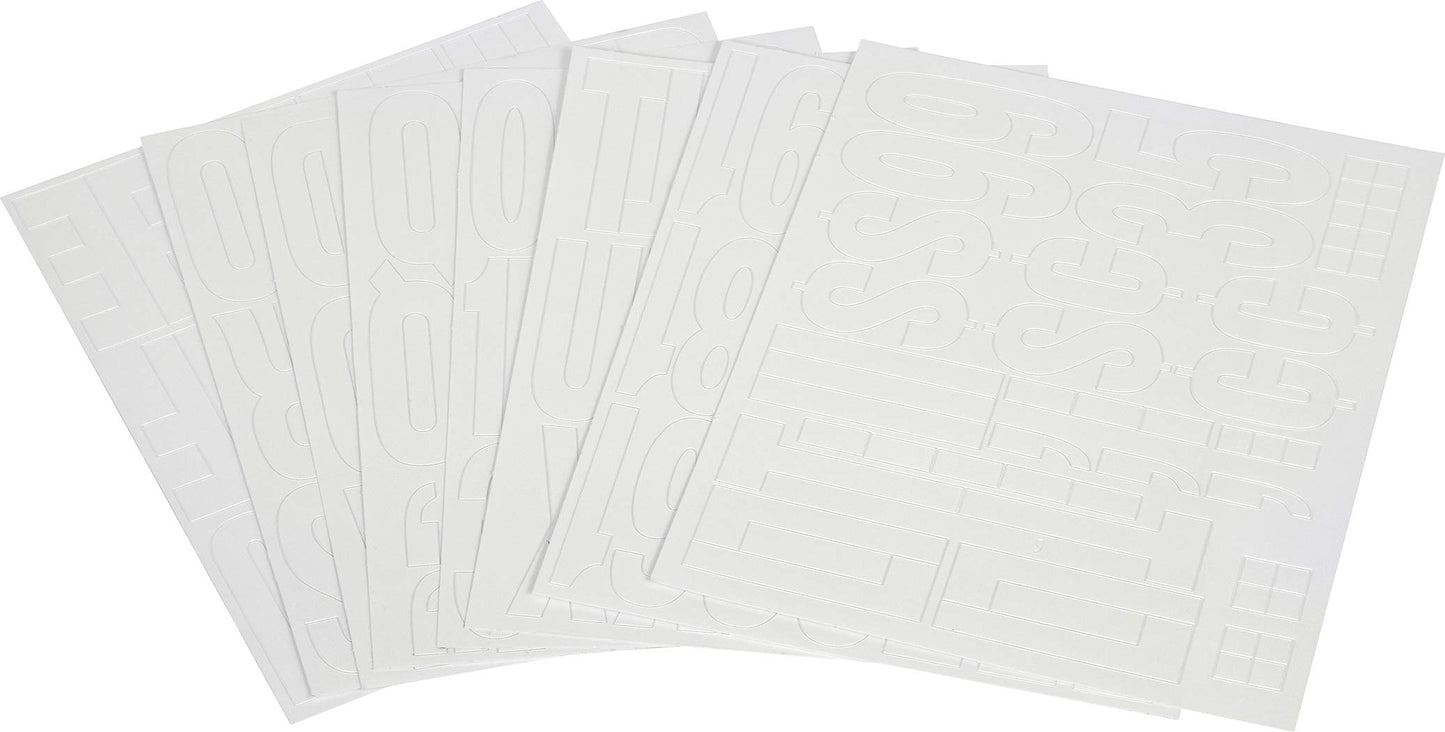 Hillman 847008 - Kit de letras troqueladas, color blanco, 2 pulgadas