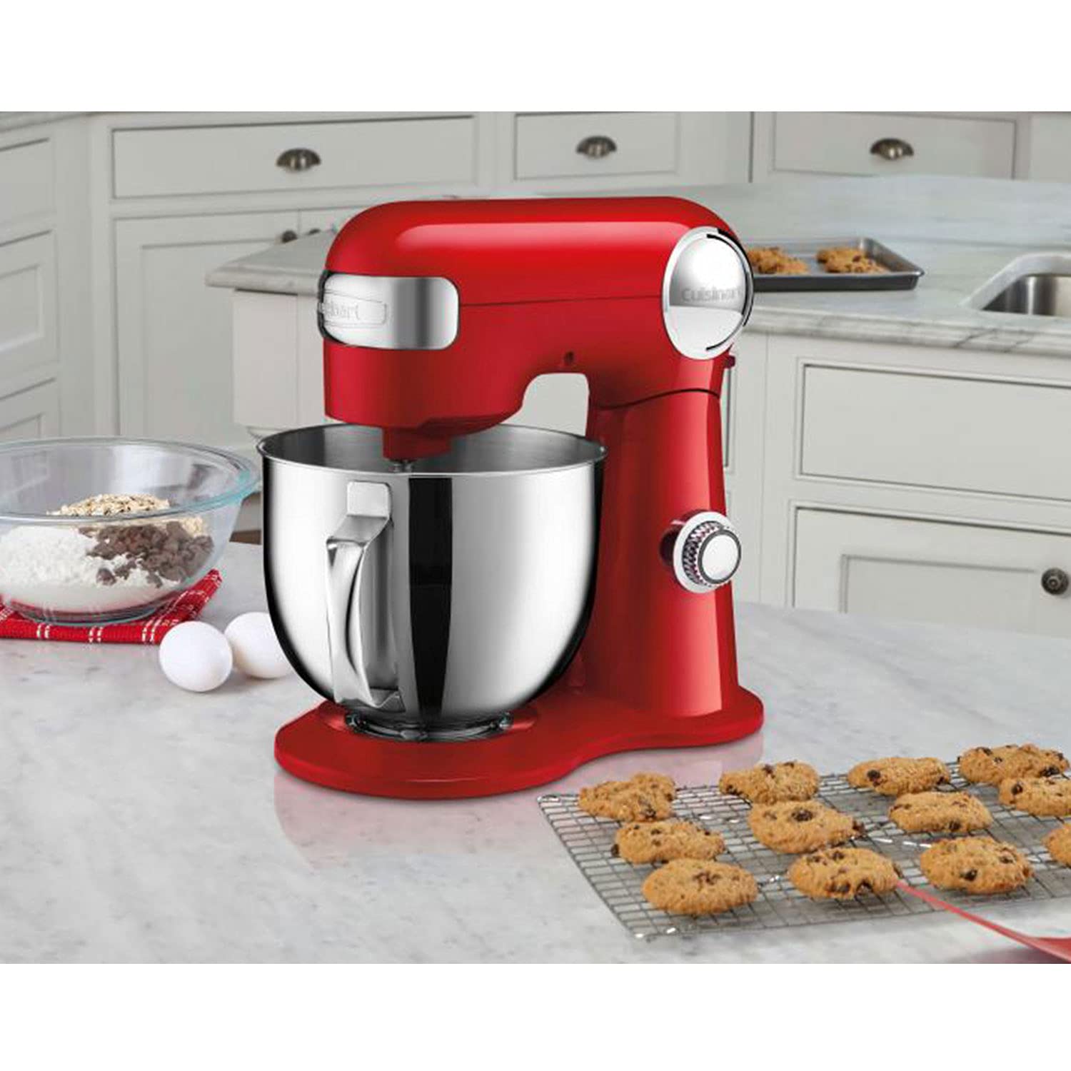 Cuisinart Sm-50Res Batidora De Pedestal, Rojo, 5.5 Qt