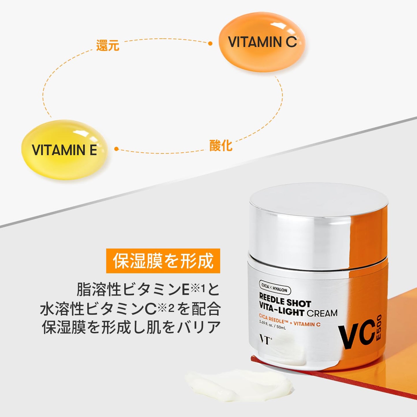 Vita-Light Cream | Vitamin C Cream with Vitamin B & E, Face Cream For Glowing & Radiant Skin, Dry, Normal or Sensitive Skin 1.69Fl Oz(50ml)