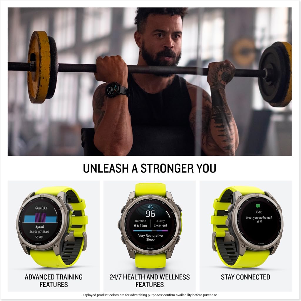 Reloj Garmin Fenix 8 Zafiro Solar 51 mm Grafito Amper Yellow