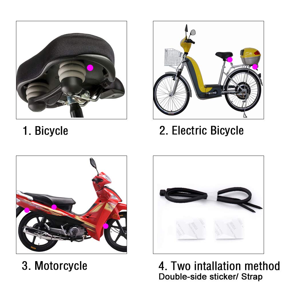 Alarma de Bicicleta Mengshen Súper Fuerte 113 db Antirrobo con Control Remoto