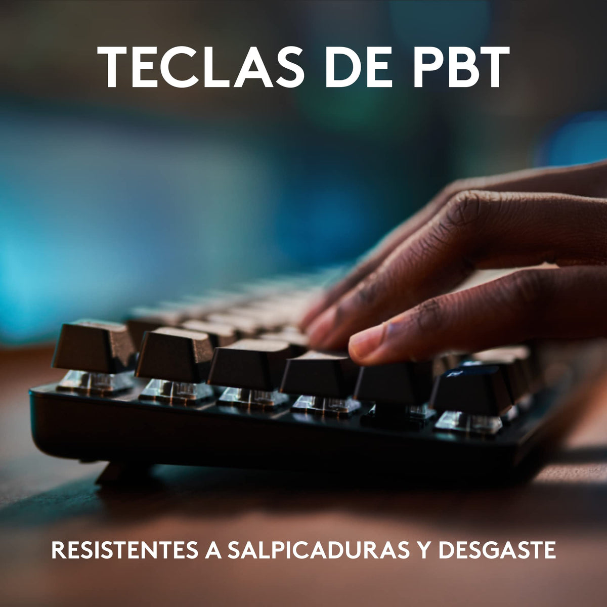 Teclado Mecánico Gaming Logitech TKL Aluminio Negro Retroiluminado Blanco