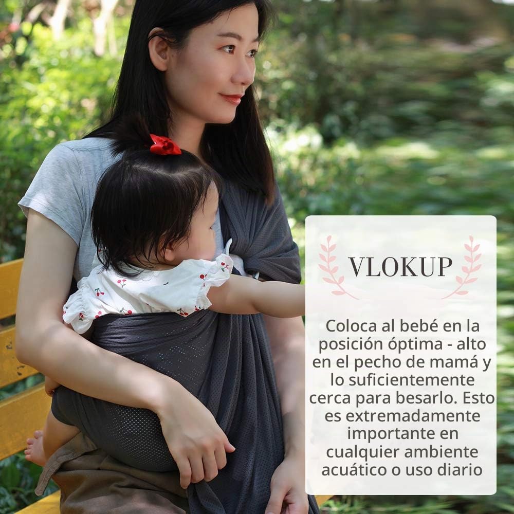 Vlokup - Portabebés de anillo de agua para bebé, malla ligera y transpirable para bebés, recién nacidos, niños y niños pequeños, perfecto para verano, natación, piscina, playa, ideal para papá