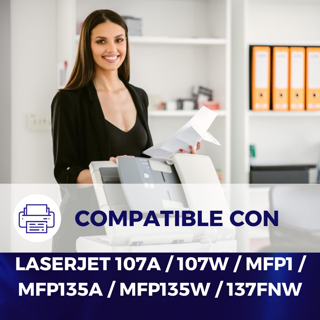 BOP Toner 105A GENERICO con Chip - Cartucho Negro W1105A / 105 - Compatible con Laserjet 107A / 107W / MFP135A / MFP135W / 137FNW - Rendimiento 1000 Páginas.