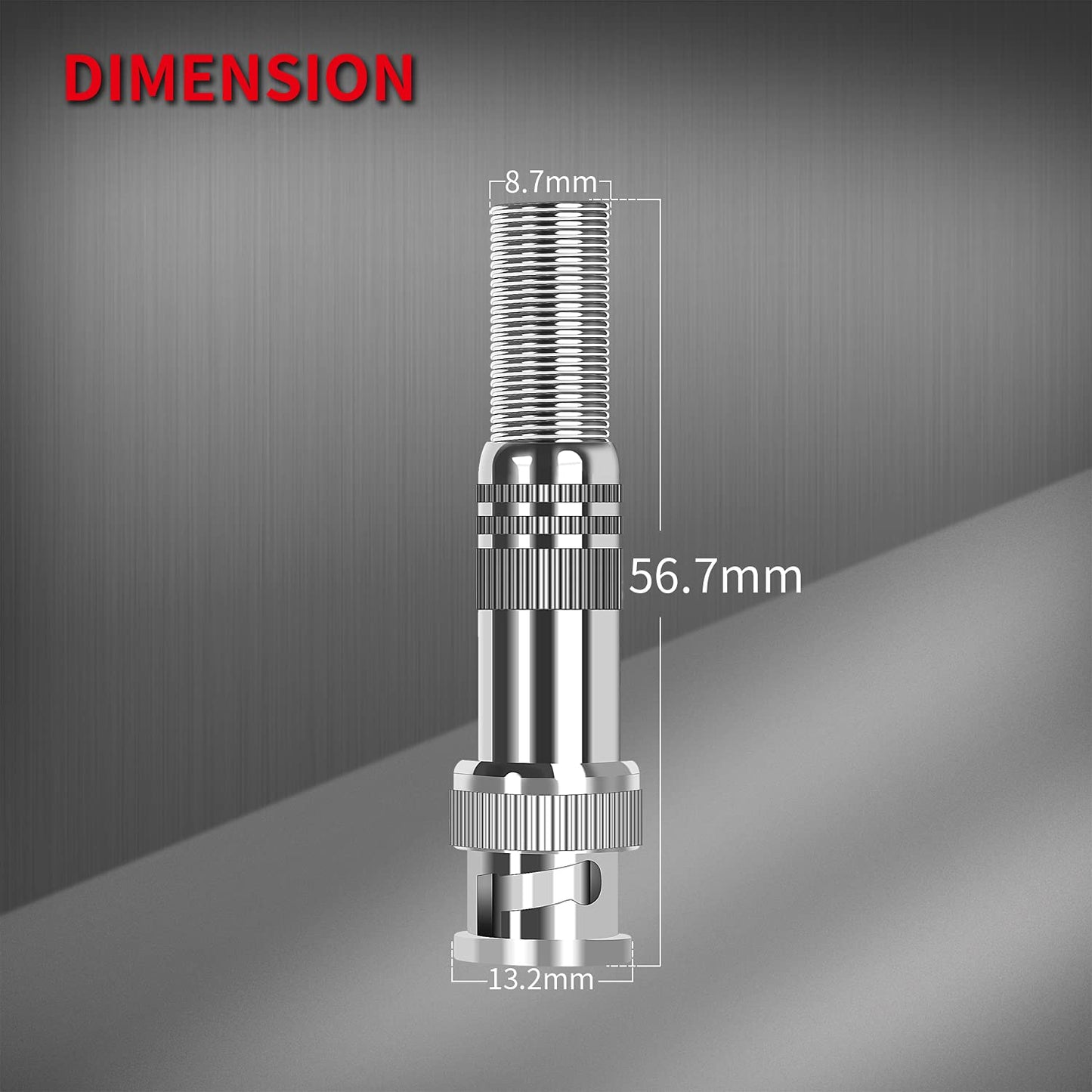 DAIERTEK - 24 conectores BNC RG59 RG6 macho sin soldadura BNC conector de compresión atornillado terminal coaxial para CCTV seguridad vigilancia cámara cable coaxial