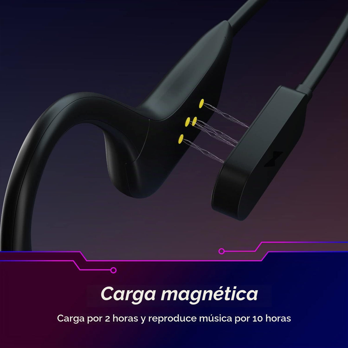 Auriculares August Bluetooth 5.3 con Sonido Óseo y Memoria MP3