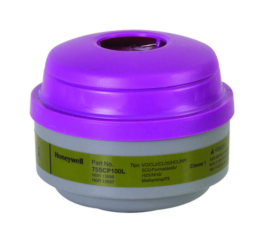 Honeywell 75SCP100L Defender - Cartucho multiusos con filtro P100, oliva/magenta, 2.75 x 7 x 3.5 (paquete de 2)