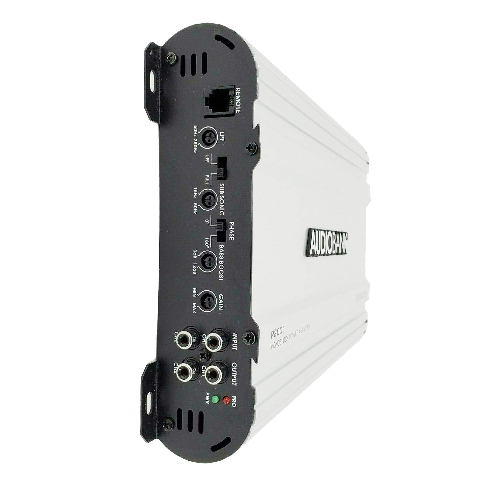 Amplificador Estéreo Audiobank Monoblock 2000 Watts Aleación de Aluminio Resistente para Coche