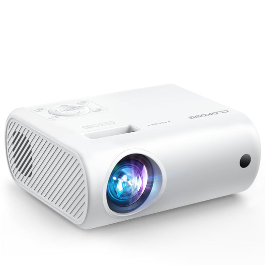 ClokoWe - Proyector portátil actualizado 2024 con 9000 Lux y Full HD 1080P, proyector de película Compatible con iOS/Android, teléfono/Tablet/computadora portátil/PC/TV Stick/Caja/Unidad USB/Consola