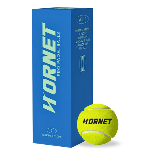 Pelotas de Padel Pro Hornet Amarillas Sin Presión para Profesionales y Entrenamientos