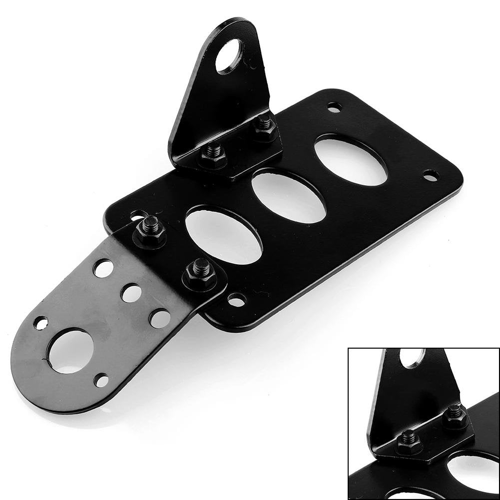 Soporte de Placa de Matrícula Tbest Hayabusa Negro Montaje Lateral para Motocicleta