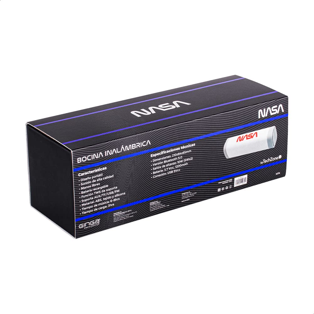 Barra de Sonido TECHZONE Blanco Gris Conexión TWS Bluetooth V5.0 Batería Recargable