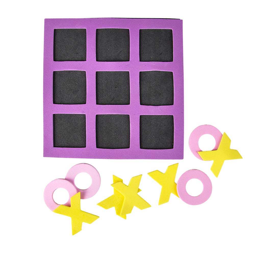 Juego de Mesa Tic Tac Toe Espuma 5x5 Pulgadas para Niños 24 Piezas