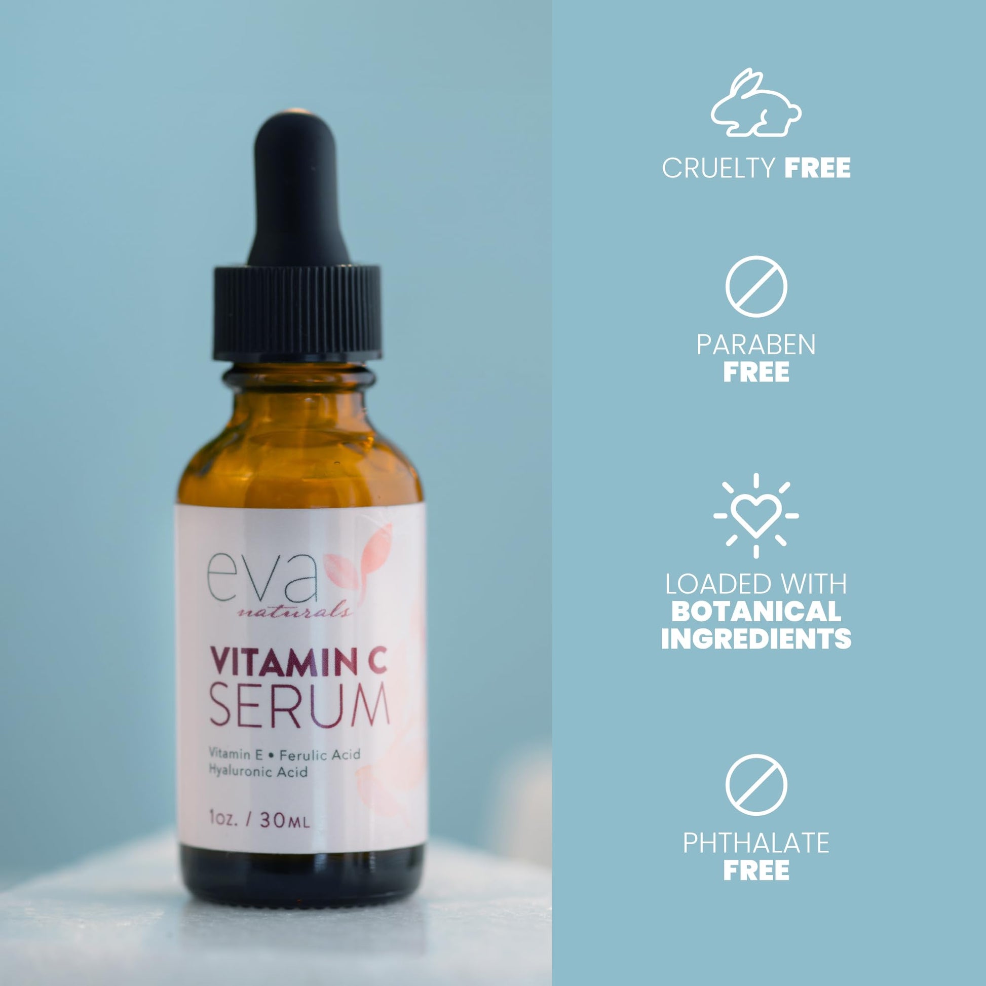 Eva Naturals Vitamin C Serum 20% by Eva Naturals (1 oz) - Best Vitamin C Serum for Face, Offers Anti-Aging & Protection Against UV & Free Radical Damage - Hyaluronic Acid, Vitamin E & Turmeric - Enhanced Formula by Eva Naturals