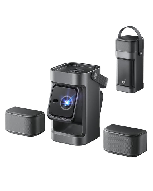 Proyector Portátil Soundcore Nebula 650 Lúmenes con Altavoces Desmontables y Gimbal Integrado