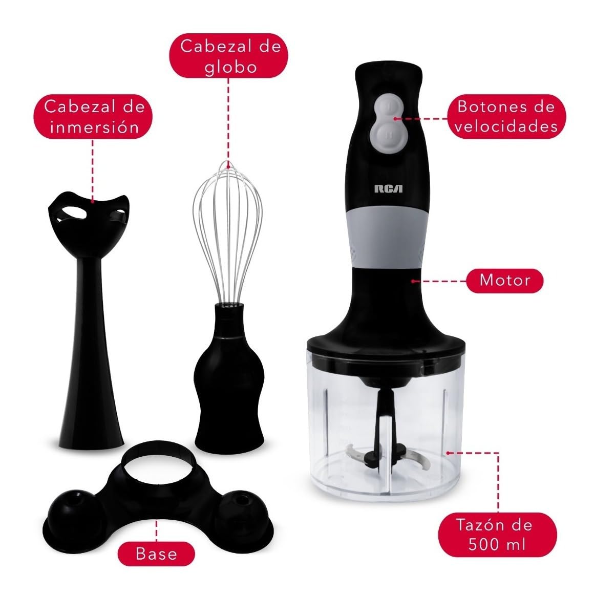 Batidora de Mano RCA 3 en 1 RC-1205
