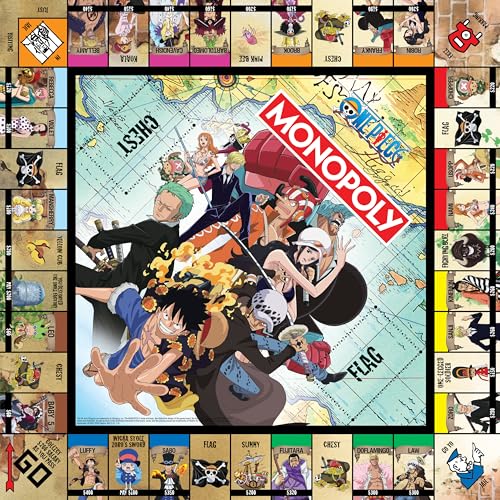 Juego de Mesa USAOPOLY Monopoly de una Pieza con Personajes Populares | Mercancía Oficial y Coleccionable