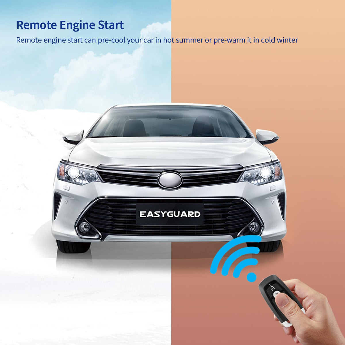 Sistema de Alarma Pasiva Easyguard Negro con NFC y Arranque Remoto para Coche