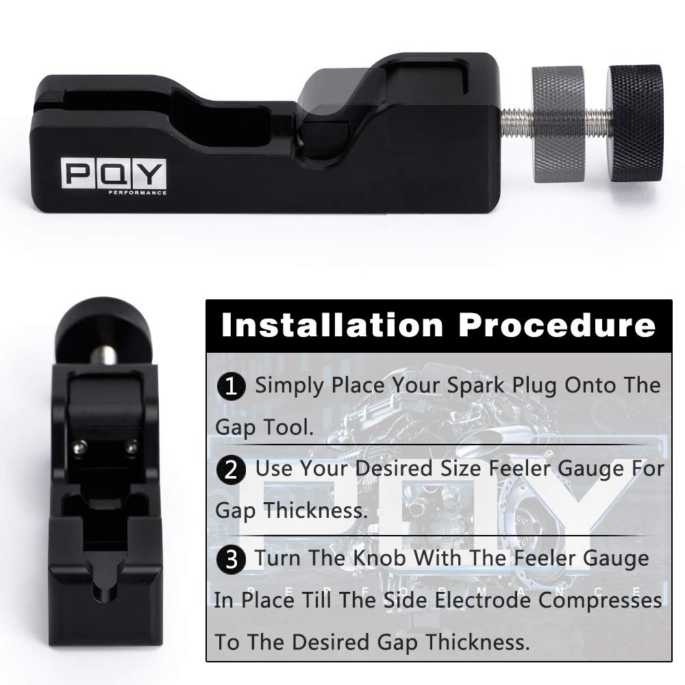 PQY - Herramienta universal para la mayoría de bujías de 10 mm, 12 mm, 14 mm, 16 mm, color negro