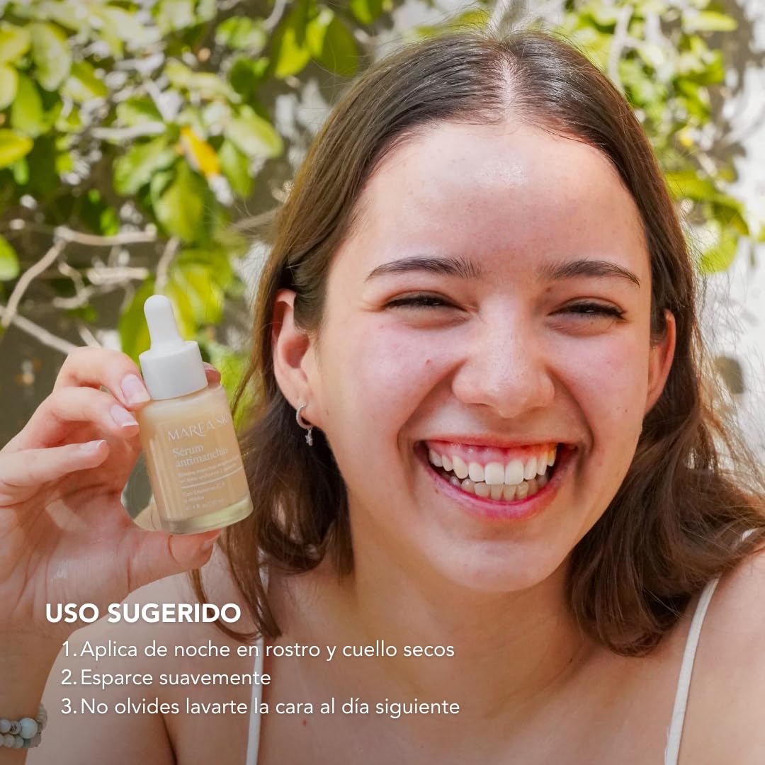Sérum Antimanchas Con Péptidos y Vitamina C | 100% Ingredientes Naturales | Reduce Manchas y Unifica el Tono | 30 Días de Garantía | Marea Skin | Club Marea - 30ml