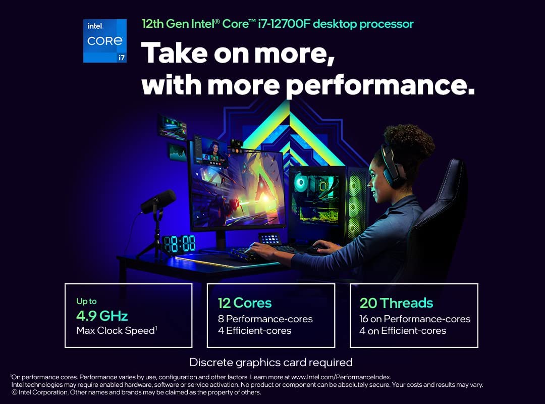 Intel CPU Core i7-12700F 8CORE,25MB,2.10GHZ,170012th Generacion Alder Lake