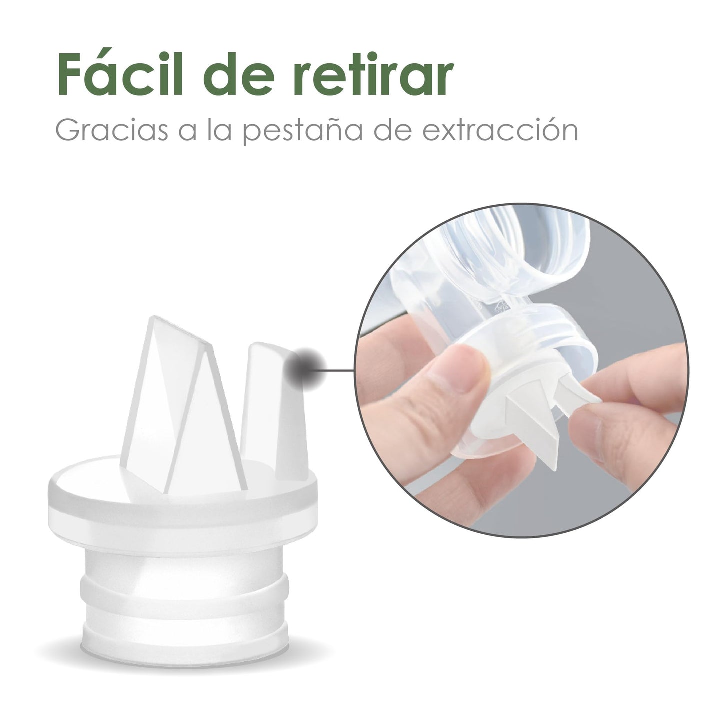 Válvula tipo pico de pato Maymom con lengüeta de extracción, compatible con extractores Medela / Spectra / Avent SCF332/334/394/391/430/330 / Motif Luna; válvula de repuesto para válvulas tipo pico de pato Spectra S1, S2, Synergy Gold