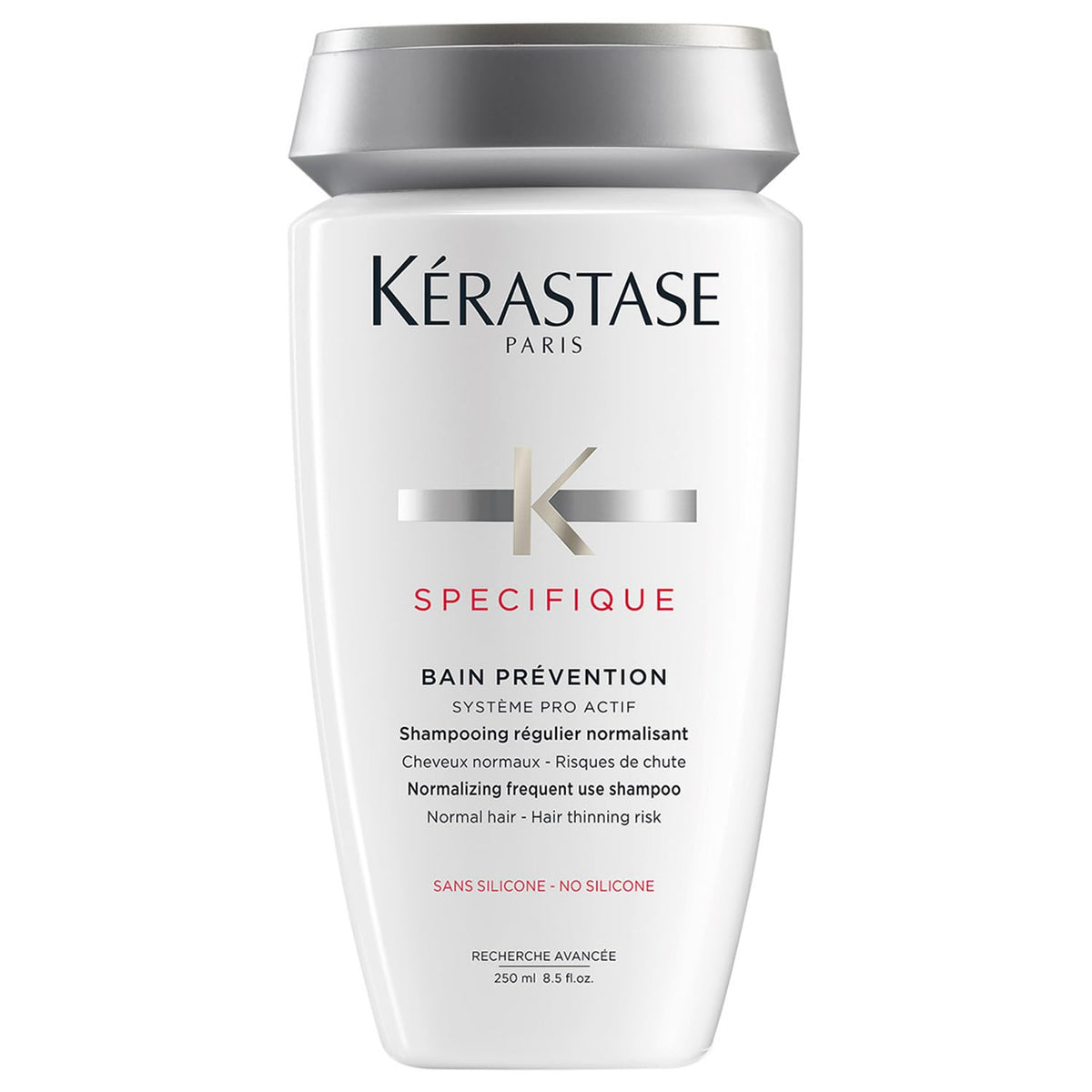 KÉRASTASE Bain Prevention | Shampoo Para Prevenir la Caída del Cabello | Equilibra el Cuero Cabelludo, Aporta Grosor y Volumen y Estimula la Producción de Fibra Capilar| 250ml