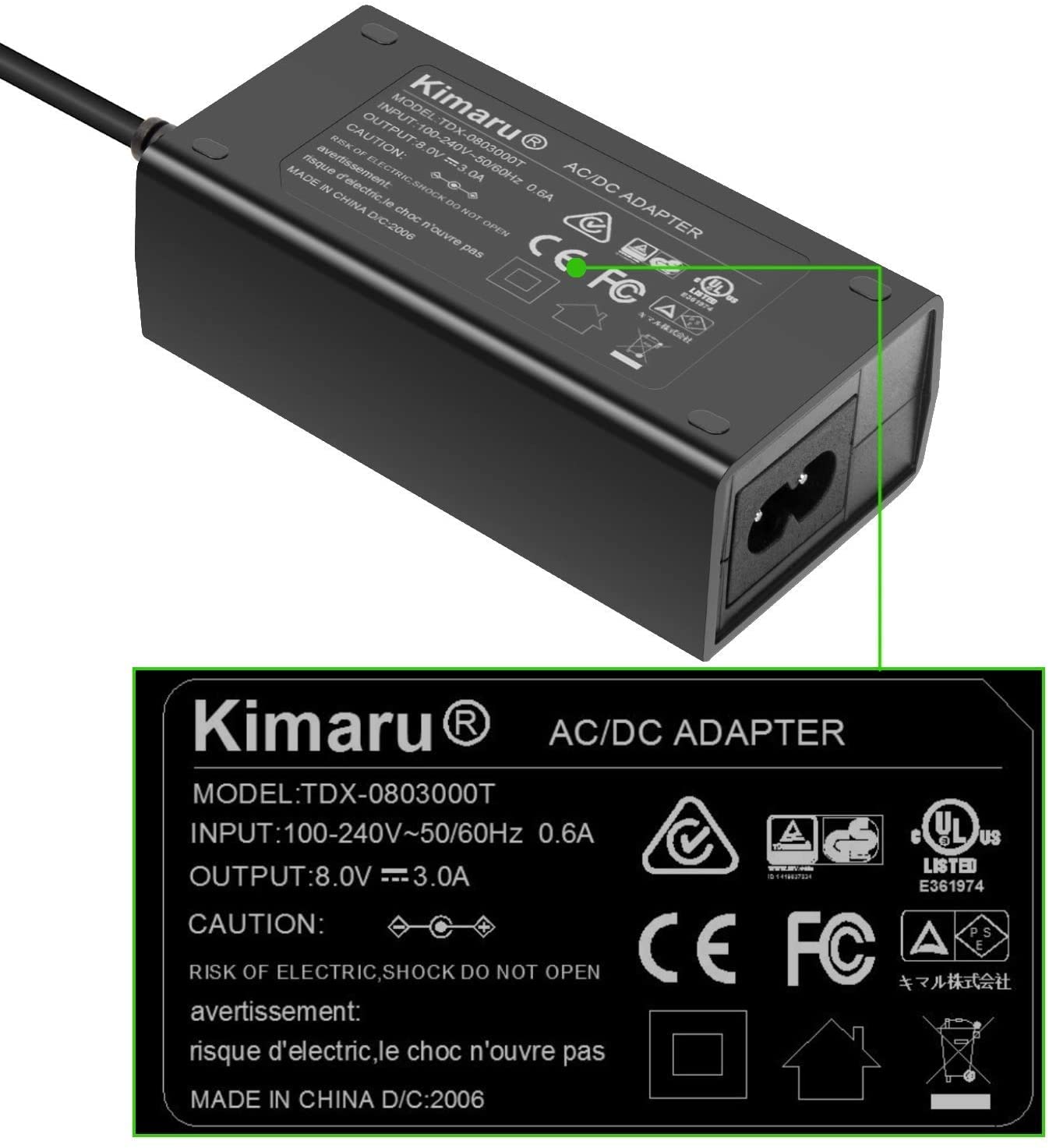 Kimaru AC-PW20 Adaptador de Fuente de Alimentación NP-FW50 Kit de Batería Dummy para Sony Alpha ZV-E10 A6000 A6100 A6300 A6400 A6500 A5000 A5100 A7 A7II A7RII A7S A7SII RX10II III IV Cámaras.