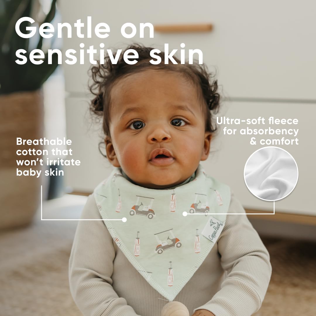 Baberos de cobre perla para bebé niño o niña, baberos bandana para dentición, baberos absorbentes para comer, recién nacido a niño, paquete de 4, Bogey
