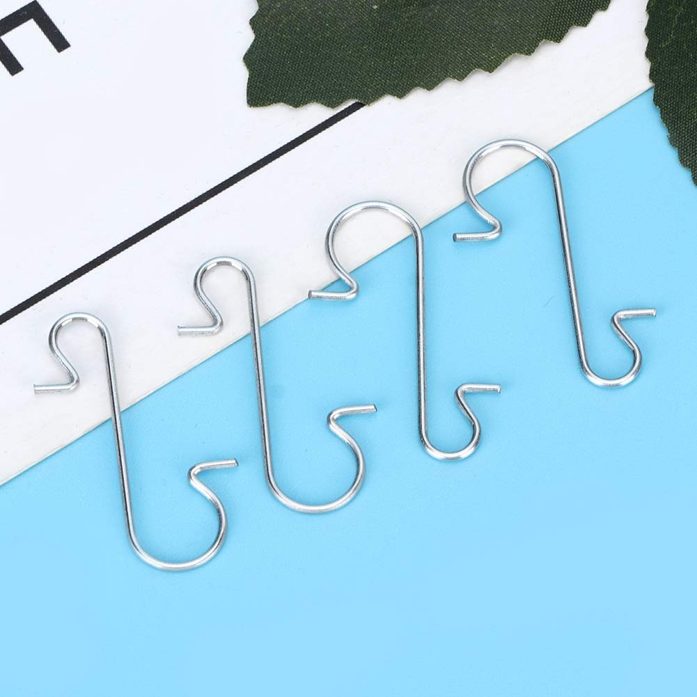 Ganchos en S Multiusos de Metal Blanco, 1 Pulgada, Paquete de 100 para Decoración y Manualidades DIY
