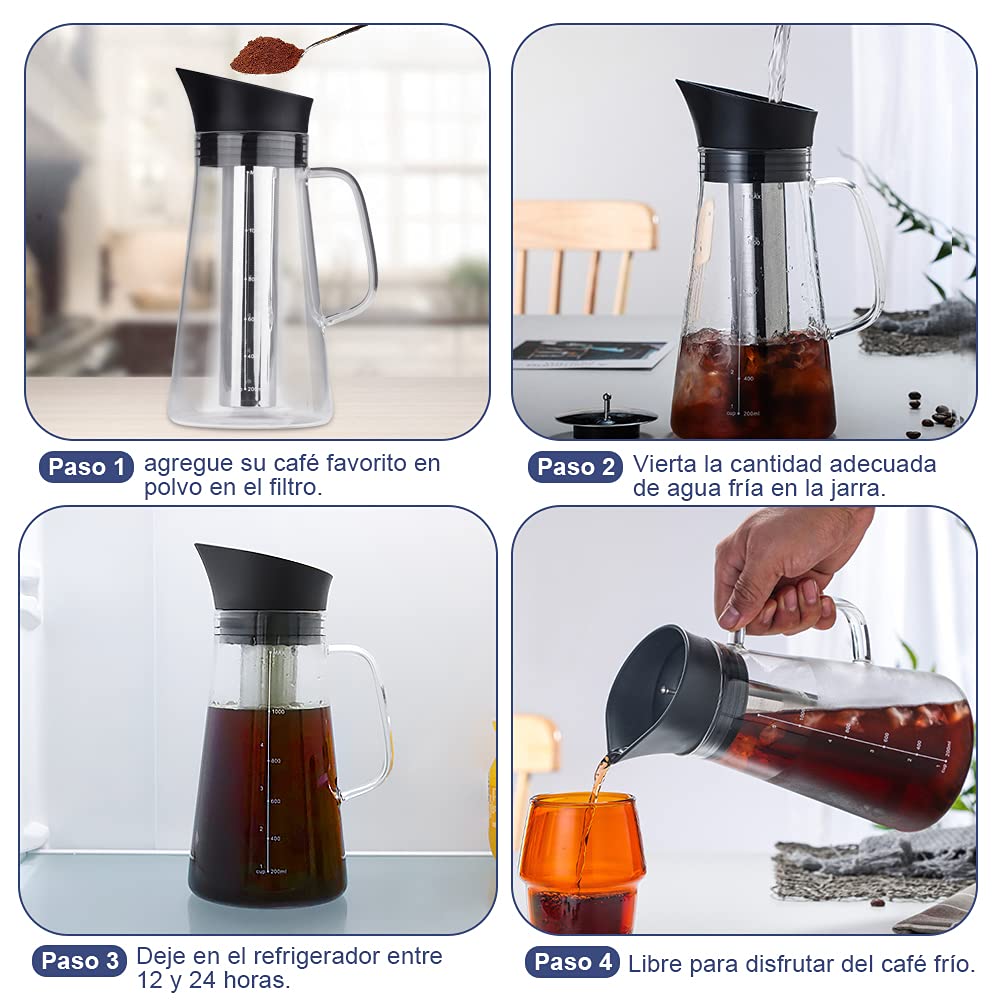 Cafetera SKM-MX Acero Inoxidable Vidrio con Filtro Extraíble Hermética 1.2L